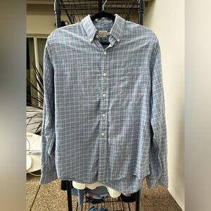 Faherty Men's Medium Stretch Oxford Shirt Blue Check